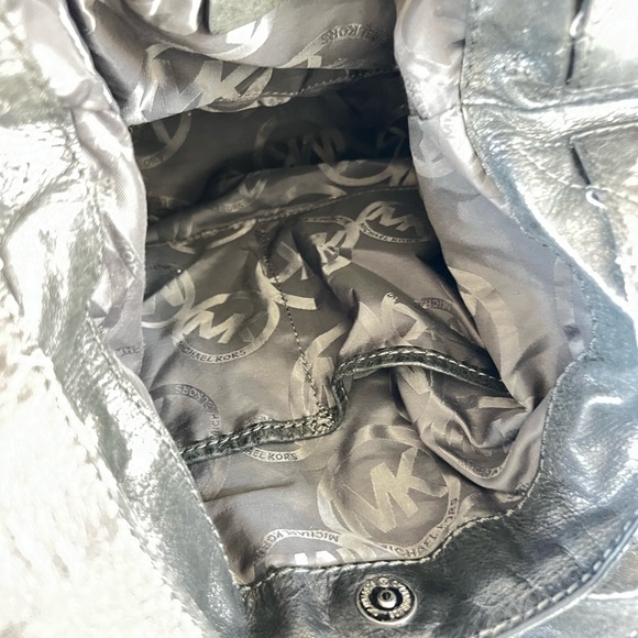 Michael Kors metallic gray leather tote - Picture 8 of 8
